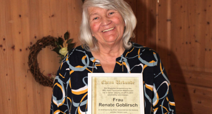 Renate Goblirsch zum Ehrenmitglied ernannt