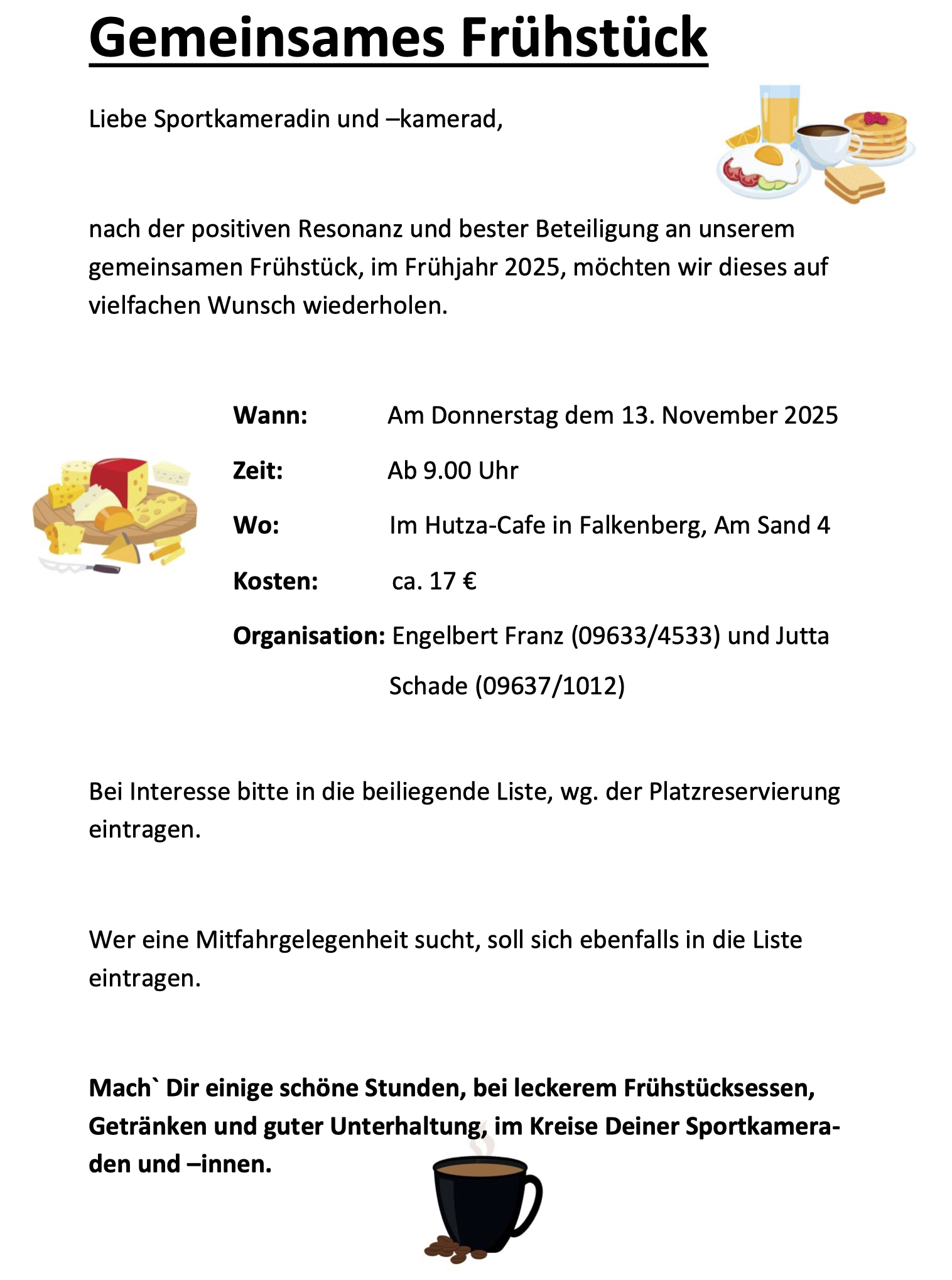 Gemeinsames Frühstück 2025