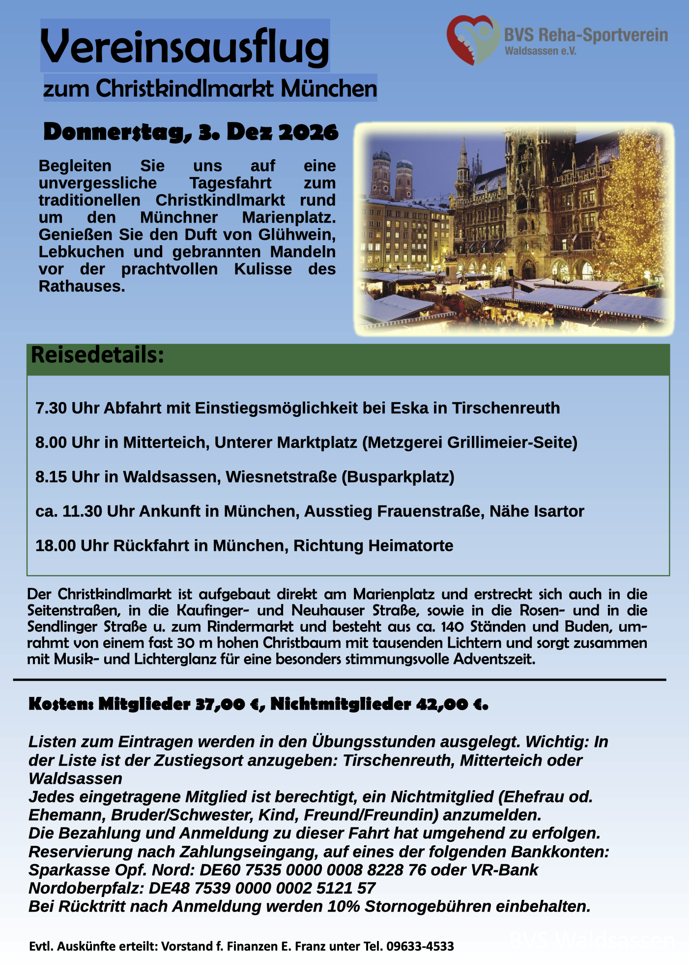BVS Vereinsausflug 3. Dezember 2026